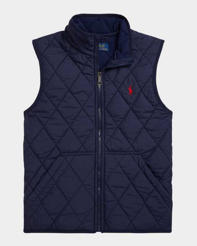 Boy's Henson Water-Repellent Quilted Vest, Size S-X